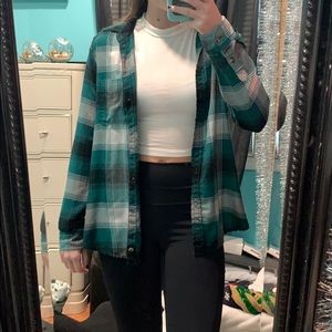 Green American eagle flannel